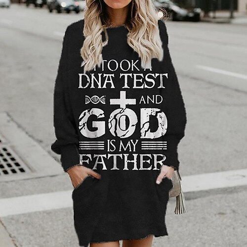 Women's Shift Dress Short Mini Dress Black Long Sleeve Fall Letter Pocket Print Fall Winter Hooded Casual 2022 S M L XL XXL 3XL
Women's Shift Dress Short Mini Dress Black Long Sleeve Fall Letter Pocket Print Fall Winter Hooded Casual 2022 S M L XL XXL 3XL
