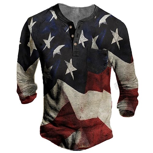 Men's Henley Shirt Tee T shirt Tee 3D Print Graphic Patterned National Flag Henley Daily Sports Button-Down Print Long Sleeve Tops Designer Basic Casual Classic Blue
Men's Henley Shirt Tee T shirt Tee 3D Print Graphic Patterned National Flag Henley Daily Sports Button-Down Print Long Sleeve Tops Designer Basic Casual Classic Blue