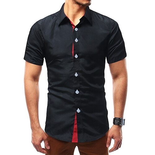 Men's Shirt Dress Shirt Solid Color Turndown Black and Red Black / White Blue Navy Blue White Plus Size Casual Short Sleeve Color Block Clothing Apparel Color Block Casual Classic Smart Casual
Men's Shirt Dress Shirt Solid Color Turndown Black and Red Black / White Blue Navy Blue White Plus Size Casual Short Sleeve Color Block Clothing Apparel Color Block Casual Classic Smart Casual