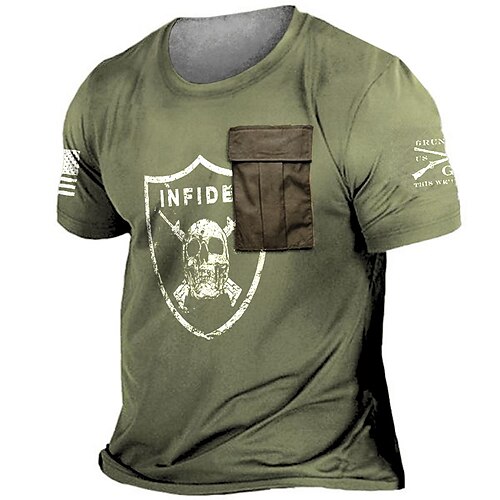 Men's Unisex T shirt Tee 3D Print Graphic Prints Skull Crew Neck Street Daily Print Short Sleeve Tops Designer Casual Big and Tall Sports Army Green / Summer
Men's Unisex T shirt Tee 3D Print Graphic Prints Skull Crew Neck Street Daily Print Short Sleeve Tops Designer Casual Big and Tall Sports Army Green / Summer