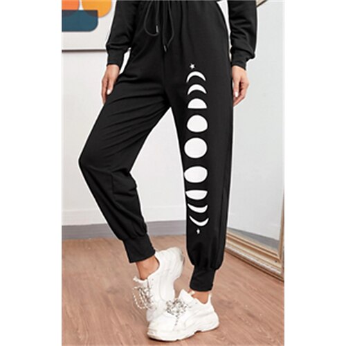 Women's Casual / Sporty Athleisure Jogger Sweatpants Elastic Drawstring Design Print Full Length Pants Leisure Sports Weekend Micro-elastic Graphic Patterned Comfort Mid Waist Black S M L XL XXL
Women's Casual / Sporty Athleisure Jogger Sweatpants Elastic Drawstring Design Print Full Length Pants Leisure Sports Weekend Micro-elastic Graphic Patterned Comfort Mid Waist Black S M L XL XXL