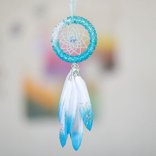 Blue Boho Dream Catcher Handmade Gift Wall Hanging Decor Art Ornament Craft Car Pendant Feather for Kids Bedroom Wedding Festival 6.535cm
Blue Boho Dream Catcher Handmade Gift Wall Hanging Decor Art Ornament Craft Car Pendant Feather for Kids Bedroom Wedding Festival 6.535cm