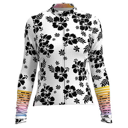 21Grams Women's Cycling Jersey Long Sleeve Bike Top with 3 Rear Pockets Mountain Bike MTB Road Bike Cycling Breathable Quick Dry Moisture Wicking White Floral Botanical Spandex Polyester Sports
21Grams Women's Cycling Jersey Long Sleeve Bike Top with 3 Rear Pockets Mountain Bike MTB Road Bike Cycling Breathable Quick Dry Moisture Wicking White Floral Botanical Spandex Polyester Sports