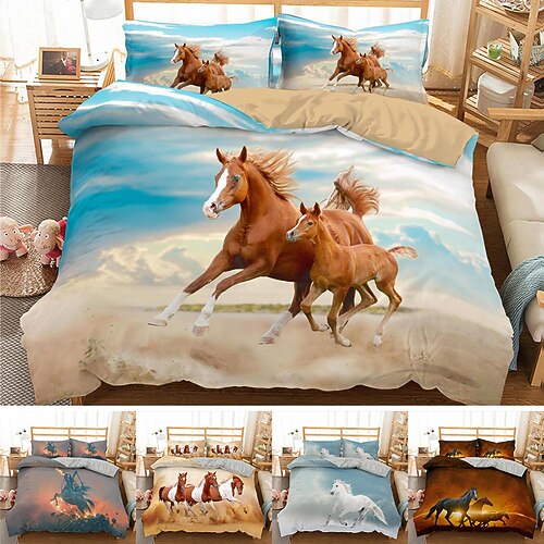 Housse de couette 3d cheval ensembles de literie housse de couette avec 1 housse de couette ou couvre-lit, 1 feuille, 2 taies d'oreiller pour double/reine/roi (1 taie d'oreiller pour jumeau/simple)
Housse de couette 3d cheval ensembles de literie housse de couette avec 1 housse de couette ou couvre-lit, 1 feuille, 2 taies d'oreiller pour double/reine/roi (1 taie d'oreiller pour jumeau/simple)
