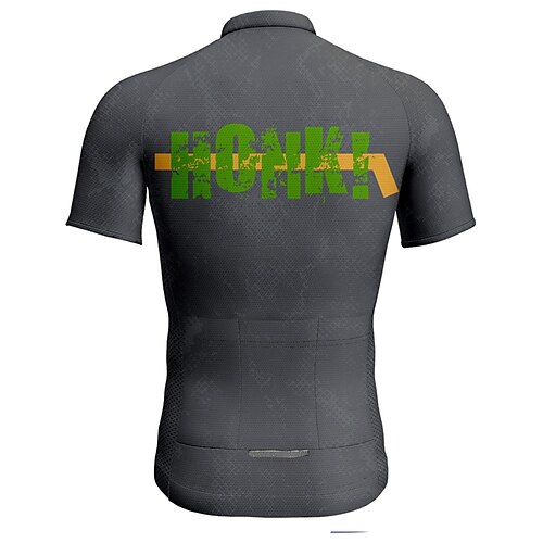 21Grams Men's Cycling Jersey Short Sleeve Bike Top with 3 Rear Pockets Mountain Bike MTB Road Bike Cycling Breathable Quick Dry Moisture Wicking Reflective Strips Green Grey Honk Your Horn Polyester
21Grams Men's Cycling Jersey Short Sleeve Bike Top with 3 Rear Pockets Mountain Bike MTB Road Bike Cycling Breathable Quick Dry Moisture Wicking Reflective Strips Green Grey Honk Your Horn Polyester