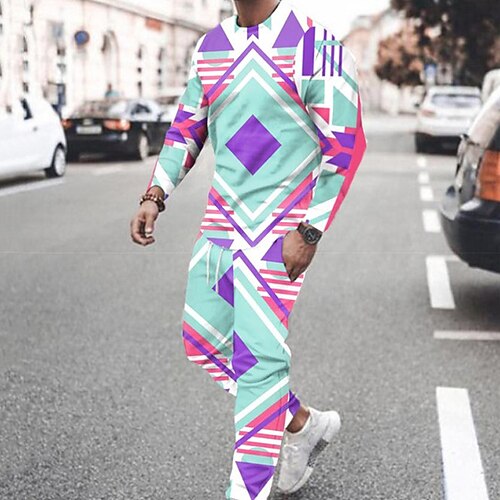 Men's Tracksuit Hoodies Set Graphic Patterned Geometric 2 Piece Print Sports Outdoor Casual Sports 3D Print Sportswear Basic Essential Hoodies Sweatshirts Purple Yellow Light Green
Men's Tracksuit Hoodies Set Graphic Patterned Geometric 2 Piece Print Sports Outdoor Casual Sports 3D Print Sportswear Basic Essential Hoodies Sweatshirts Purple Yellow Light Green