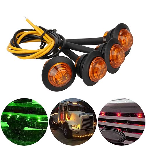 2PCS LED Indicators 12V Round Trailer Side Marker Light Yellow White Red For Trucks Clearance Lights Truck Turn Signal Lamp
2PCS LED Indicators 12V Round Trailer Side Marker Light Yellow White Red For Trucks Clearance Lights Truck Turn Signal Lamp