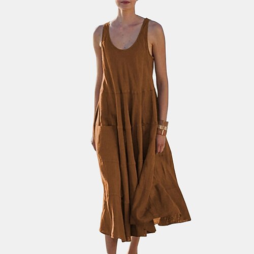 Women's Pajamas Nightgown Dress Nighty Pure Color Comfort Home Daily Polyester V Wire Sleeveless Pocket Spring Summer Blue Brown / Pjs
Women's Pajamas Nightgown Dress Nighty Pure Color Comfort Home Daily Polyester V Wire Sleeveless Pocket Spring Summer Blue Brown / Pjs