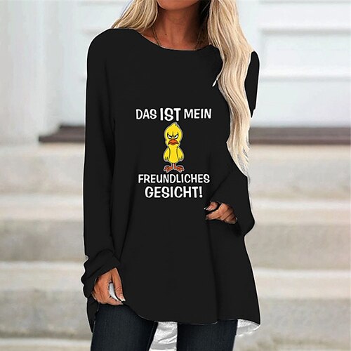 Women's Shift Dress Knee Length Dress Black Long Sleeve Print Letter Animal Print Fall Spring Crew Neck Casual Vacation 2022 S M L XL XXL 3XL
Women's Shift Dress Knee Length Dress Black Long Sleeve Print Letter Animal Print Fall Spring Crew Neck Casual Vacation 2022 S M L XL XXL 3XL