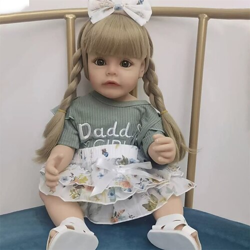 55CM 22 inch full body soft silicone vinyl Reborn Toddler Snow Girl Betty Princess lifelike Baby Doll Christmas Gift for Grils
55CM 22 inch full body soft silicone vinyl Reborn Toddler Snow Girl Betty Princess lifelike Baby Doll Christmas Gift for Grils