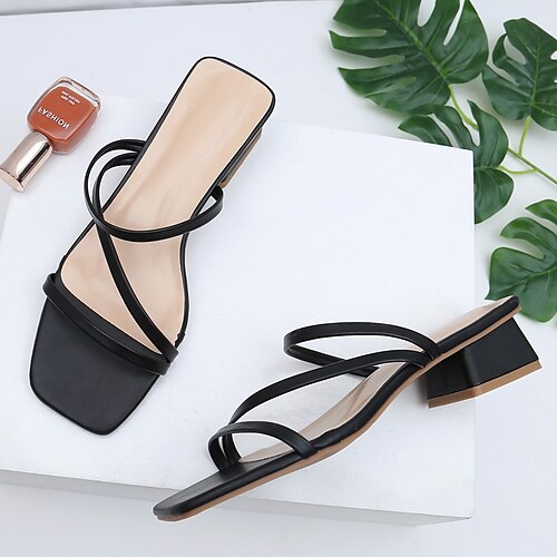 Women's Sandals Outdoor Slippers Cuban Heel Open Toe Elegant Sweet Daily Office PU Leather Loafer Spring Summer Solid Colored Black Green Purple
Women's Sandals Outdoor Slippers Cuban Heel Open Toe Elegant Sweet Daily Office PU Leather Loafer Spring Summer Solid Colored Black Green Purple