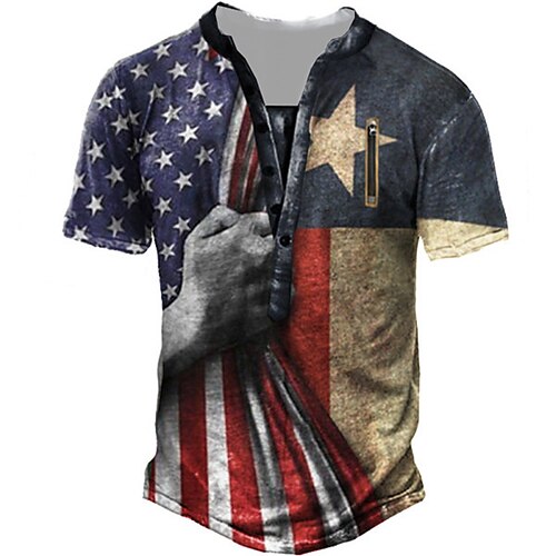 Men's Henley Shirt Tee T shirt Tee 3D Print Graphic Patterned National Flag Plus Size Henley Daily Sports Zipper Button-Down Short Sleeve Tops Designer Basic Classic Comfortable Blue / Summer
Men's Henley Shirt Tee T shirt Tee 3D Print Graphic Patterned National Flag Plus Size Henley Daily Sports Zipper Button-Down Short Sleeve Tops Designer Basic Classic Comfortable Blue / Summer