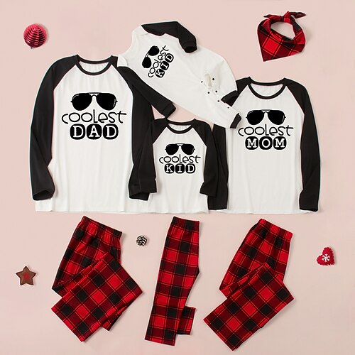 Family Look Pajamas Plaid Graphic Patterned Letter Causal Patchwork Black Long Sleeve Casual Matching Outfits
Family Look Pajamas Plaid Graphic Patterned Letter Causal Patchwork Black Long Sleeve Casual Matching Outfits