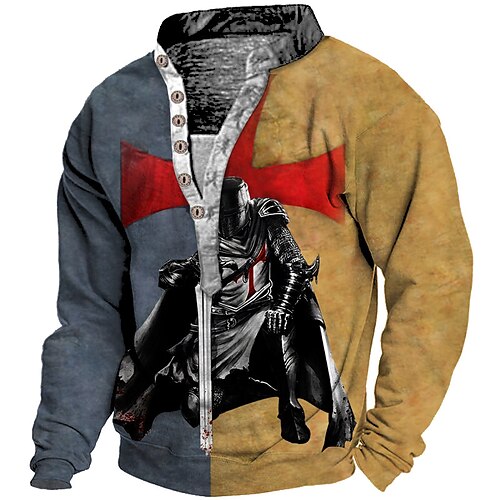 Men's Sweatshirt Pullover Graphic Patterned Print Daily Holiday Going out 3D Print Casual Streetwear Knight Templar Hoodies Sweatshirts Khaki
Men's Sweatshirt Pullover Graphic Patterned Print Daily Holiday Going out 3D Print Casual Streetwear Knight Templar Hoodies Sweatshirts Khaki