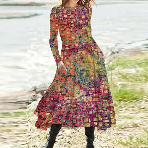 Women's Casual Dress Swing Dress Midi Dress Blue Rainbow Red Long Sleeve Floral Pocket Winter Fall Autumn Crew Neck Winter Dress Fall Dress 2022 S M L XL XXL 3XL
Women's Casual Dress Swing Dress Midi Dress Blue Rainbow Red Long Sleeve Floral Pocket Winter Fall Autumn Crew Neck Winter Dress Fall Dress 2022 S M L XL XXL 3XL