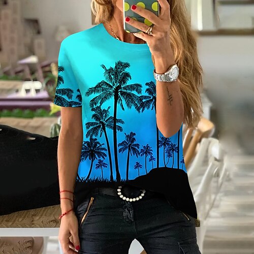 Women's T shirt Tee Plants Casual Holiday Weekend Floral Painting T shirt Tee Short Sleeve Print Round Neck Basic Essential Blue Purple Orange S / 3D Print
Women's T shirt Tee Plants Casual Holiday Weekend Floral Painting T shirt Tee Short Sleeve Print Round Neck Basic Essential Blue Purple Orange S / 3D Print