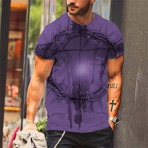 Men's Unisex T shirt Tee 3D Print Graphic Prints Cross Crew Neck Street Daily Print Short Sleeve Tops Designer Casual Big and Tall Sports Light Pink Green Blue / Summer / Summer
Men's Unisex T shirt Tee 3D Print Graphic Prints Cross Crew Neck Street Daily Print Short Sleeve Tops Designer Casual Big and Tall Sports Light Pink Green Blue / Summer / Summer
