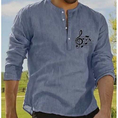 Men's Shirt Solid Color Notes Round Neck Street Casual Button-Down Print Half Sleeve Tops Designer Casual Fashion Breathable Blue Red Beige / Summer
Men's Shirt Solid Color Notes Round Neck Street Casual Button-Down Print Half Sleeve Tops Designer Casual Fashion Breathable Blue Red Beige / Summer