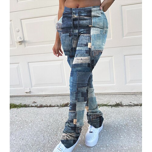 Women's Chinos Pants Trousers Blue Light Blue Mid Waist Fashion Casual Weekend Print Micro-elastic Full Length Comfort Geometric S M L XL XXL
Women's Chinos Pants Trousers Blue Light Blue Mid Waist Fashion Casual Weekend Print Micro-elastic Full Length Comfort Geometric S M L XL XXL