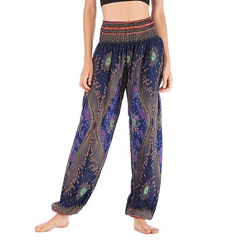 Women's Hip-Hop Hippie Joggers Harem Pants High Cut Print Full Length Pants Casual Weekend Micro-elastic Feather Flower / Floral Comfort High Waist Loose Black Dark Blue One-Size / Boho
Women's Hip-Hop Hippie Joggers Harem Pants High Cut Print Full Length Pants Casual Weekend Micro-elastic Feather Flower / Floral Comfort High Waist Loose Black Dark Blue One-Size / Boho