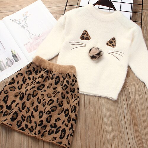 2 Pieces Kids Girls' SkirtSet Clothing Set Outfit Leopard Sleeveless Crewneck Cotton Set Outdoor Cute Sweet Spring Summer 2-6 Years Beige
2 Pieces Kids Girls' SkirtSet Clothing Set Outfit Leopard Sleeveless Crewneck Cotton Set Outdoor Cute Sweet Spring Summer 2-6 Years Beige