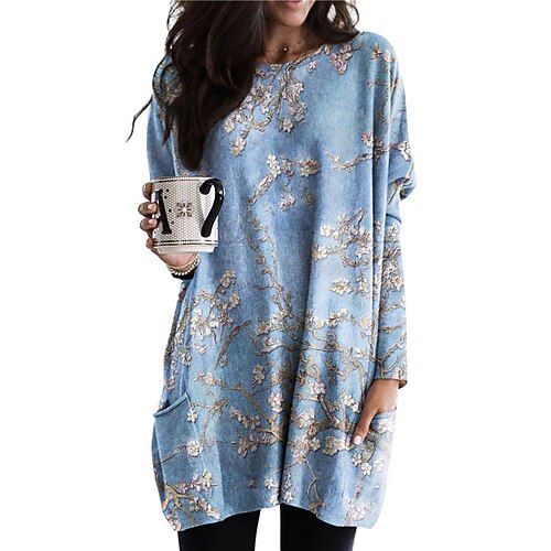 Women's Shift Dress Short Mini Dress Green Blue Purple Long Sleeve Floral Pocket Print Spring Summer Crew Neck Casual Vacation 2022 S M L XL XXL 3XL
Women's Shift Dress Short Mini Dress Green Blue Purple Long Sleeve Floral Pocket Print Spring Summer Crew Neck Casual Vacation 2022 S M L XL XXL 3XL
