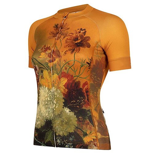 21Grams Women's Short Sleeve Cycling Jersey Bike Top with 3 Rear Pockets Mountain Bike MTB Road Bike Cycling Breathable Quick Dry Moisture Wicking Orange Floral Botanical Spandex Polyester Sports
21Grams Women's Short Sleeve Cycling Jersey Bike Top with 3 Rear Pockets Mountain Bike MTB Road Bike Cycling Breathable Quick Dry Moisture Wicking Orange Floral Botanical Spandex Polyester Sports