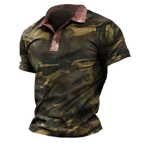 Men's Collar Polo Shirt Golf Shirt Camouflage Turndown Green 3D Print Outdoor Street Short Sleeves Button-Down Print Clothing Apparel Fashion Casual Breathable Comfortable
Men's Collar Polo Shirt Golf Shirt Camouflage Turndown Green 3D Print Outdoor Street Short Sleeves Button-Down Print Clothing Apparel Fashion Casual Breathable Comfortable