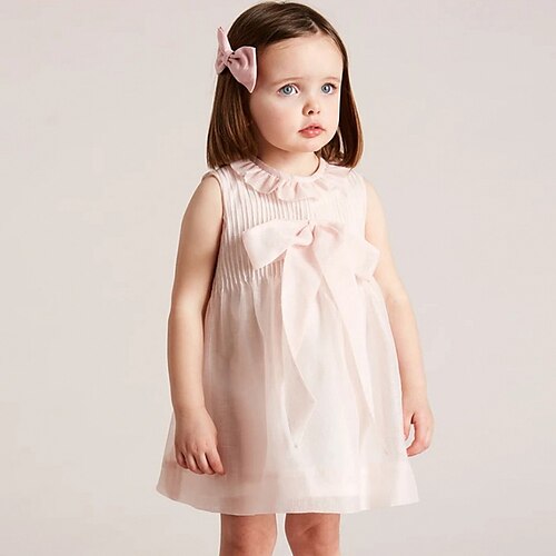 Kids Little Girls' Dress Solid Colored A Line Dress Daily Mesh Bow Beige Above Knee Short Sleeve Princess Sweet Dresses Summer Regular Fit 1pcs 2-6 Years
Kids Little Girls' Dress Solid Colored A Line Dress Daily Mesh Bow Beige Above Knee Short Sleeve Princess Sweet Dresses Summer Regular Fit 1pcs 2-6 Years