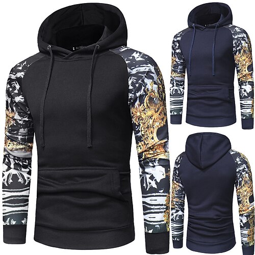 Men's Pullover Hoodie Sweatshirt Graphic Patterned Color Block Patchwork Print Daily Sports Streetwear 3D Print Casual Big and Tall Hoodies Sweatshirts Black Navy Blue
Men's Pullover Hoodie Sweatshirt Graphic Patterned Color Block Patchwork Print Daily Sports Streetwear 3D Print Casual Big and Tall Hoodies Sweatshirts Black Navy Blue