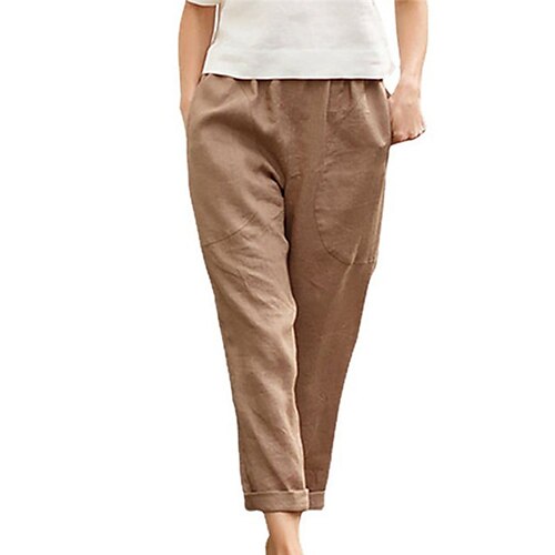 Women's Loungewear Bottom Nighty Pure Color Comfort Home Daily Cotton And Linen Long Pant Pocket Spring Summer Green White
Women's Loungewear Bottom Nighty Pure Color Comfort Home Daily Cotton And Linen Long Pant Pocket Spring Summer Green White