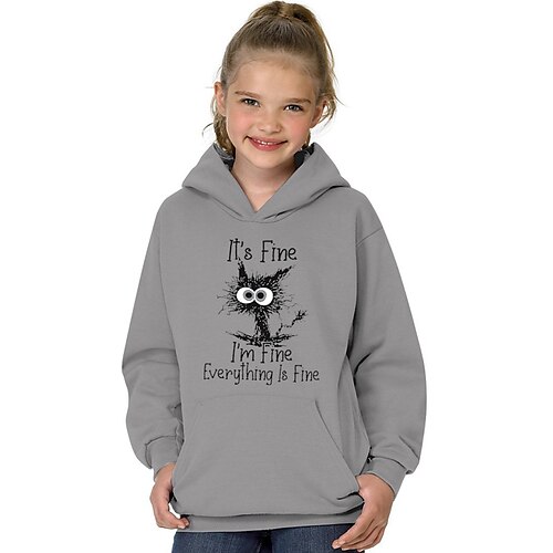 Kids Girls' Hoodie Animal Outdoor 3D Print Long Sleeve Pocket Fashion 3-13 Years Fall Gray White
Kids Girls' Hoodie Animal Outdoor 3D Print Long Sleeve Pocket Fashion 3-13 Years Fall Gray White