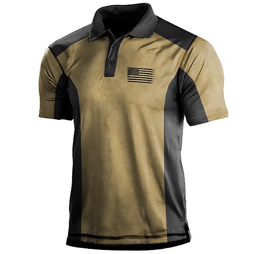 Men's Collar Polo Shirt Golf Shirt Flag Turndown Army Green Khaki 3D Print Outdoor Street Short Sleeves Button-Down Print Clothing Apparel Fashion Designer Casual Breathable / Summer / Spring
Men's Collar Polo Shirt Golf Shirt Flag Turndown Army Green Khaki 3D Print Outdoor Street Short Sleeves Button-Down Print Clothing Apparel Fashion Designer Casual Breathable / Summer / Spring
