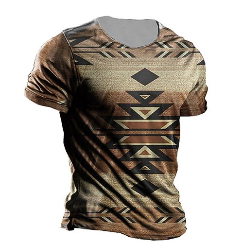 Men's Unisex T shirt Tee 3D Print Graphic Prints Geometry Crew Neck Street Daily Print Short Sleeve Tops Designer Casual Vintage Big and Tall Brown / Summer
Men's Unisex T shirt Tee 3D Print Graphic Prints Geometry Crew Neck Street Daily Print Short Sleeve Tops Designer Casual Vintage Big and Tall Brown / Summer