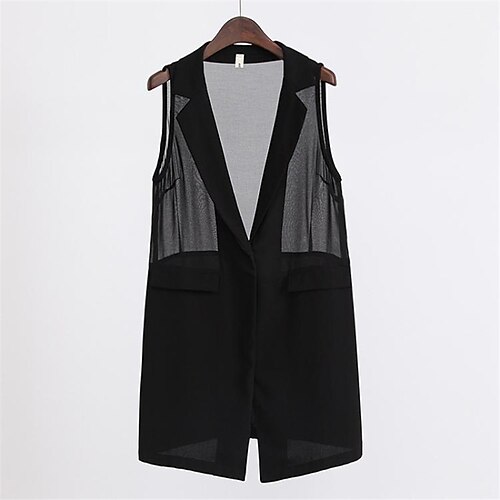 Women's Plus Size Vest Plain Causal Vacation Sleeveless Turndown Long Spring Summer Black L XL XXL 3XL 4XL
Women's Plus Size Vest Plain Causal Vacation Sleeveless Turndown Long Spring Summer Black L XL XXL 3XL 4XL