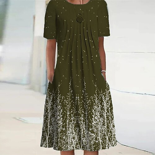 Women's Shift Dress Knee Length Dress Green Wine Fuchsia Brown Navy Blue Short Sleeve Print Pocket Print Spring Summer Crew Neck Elegant Casual Vacation 2022 S M L XL XXL 3XL
Women's Shift Dress Knee Length Dress Green Wine Fuchsia Brown Navy Blue Short Sleeve Print Pocket Print Spring Summer Crew Neck Elegant Casual Vacation 2022 S M L XL XXL 3XL