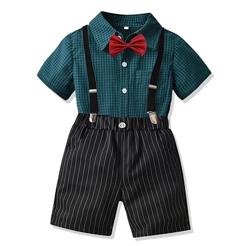 Kids Boys Shirt Shorts Clothing Set 2 Pieces Short Sleeve Green Plaid School Casual Daily 2-8 Years
Kids Boys Shirt Shorts Clothing Set 2 Pieces Short Sleeve Green Plaid School Casual Daily 2-8 Years