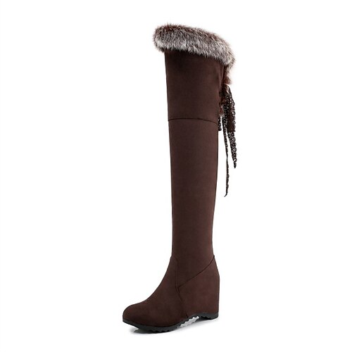 Women's Boots Daily Over The Knee Boots Winter Chunky Heel Round Toe Minimalism Nubuck Lace-up Solid Colored Black Brown
Women's Boots Daily Over The Knee Boots Winter Chunky Heel Round Toe Minimalism Nubuck Lace-up Solid Colored Black Brown
