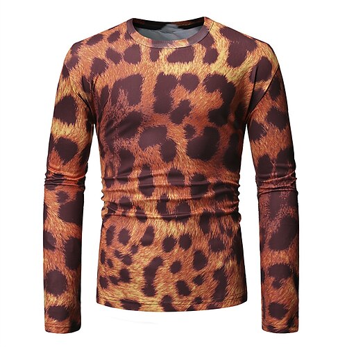 Men's T shirt Tee 3D Print Graphic Patterned Leopard Crew Neck Street Daily Long Sleeve Tops Casual Fashion Yellow Red
Men's T shirt Tee 3D Print Graphic Patterned Leopard Crew Neck Street Daily Long Sleeve Tops Casual Fashion Yellow Red