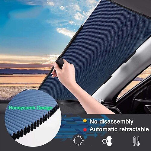 Car Sun Shade Windshield Retractable For universal Windshield Sun Fabric 767558 cm
Car Sun Shade Windshield Retractable For universal Windshield Sun Fabric 767558 cm