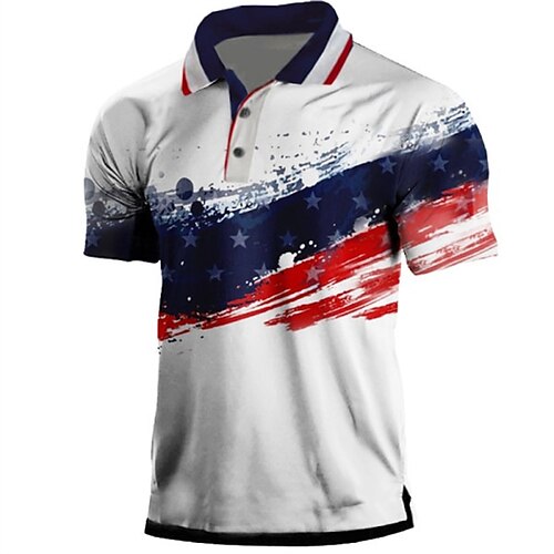 Men's Collar Polo Shirt Golf Shirt Graphic Turndown White 3D Print Street Daily Short Sleeve 3D Button-Down Clothing Apparel Fashion Casual Breathable Comfortable / Beach
Men's Collar Polo Shirt Golf Shirt Graphic Turndown White 3D Print Street Daily Short Sleeve 3D Button-Down Clothing Apparel Fashion Casual Breathable Comfortable / Beach