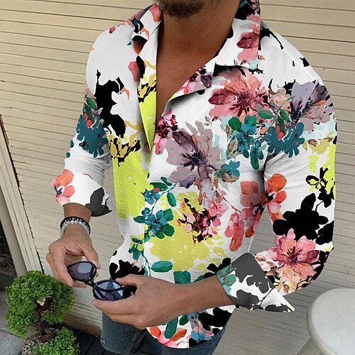 Men's Shirt 3D Print Floral Turndown Casual Daily Button-Down Print Long Sleeve Tops Designer Casual Fashion Comfortable White Blue Gray / Sports
Men's Shirt 3D Print Floral Turndown Casual Daily Button-Down Print Long Sleeve Tops Designer Casual Fashion Comfortable White Blue Gray / Sports