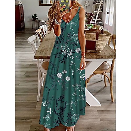 Women's A Line Dress Maxi long Dress Green Blue Purple Wine Army Green Short Sleeve Floral Print Spring Summer Spaghetti Strap Stylish Elegant Vacation 2022 S M L XL XXL 3XL
Women's A Line Dress Maxi long Dress Green Blue Purple Wine Army Green Short Sleeve Floral Print Spring Summer Spaghetti Strap Stylish Elegant Vacation 2022 S M L XL XXL 3XL