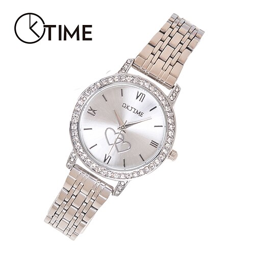 2pcs/Lot Fashion Oktime Diamond Quartz Watch for Ladies Women Stainless Steel Wristwatches With Bracelet
2pcs/Lot Fashion Oktime Diamond Quartz Watch for Ladies Women Stainless Steel Wristwatches With Bracelet