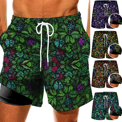 Men's Swim Trunks Swim Shorts Quick Dry Board Shorts Bathing Suit Compression Liner with Pockets Drawstring Swimming Surfing Beach Water Sports Floral Summer / Stretchy
Men's Swim Trunks Swim Shorts Quick Dry Board Shorts Bathing Suit Compression Liner with Pockets Drawstring Swimming Surfing Beach Water Sports Floral Summer / Stretchy