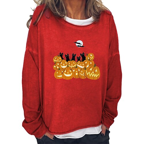 Women's Pullover Graphic Patterned Halloween Print Halloween Casual Hot Stamping Basic Essential Casual Hoodies Sweatshirts Green Khaki Light Grey
Women's Pullover Graphic Patterned Halloween Print Halloween Casual Hot Stamping Basic Essential Casual Hoodies Sweatshirts Green Khaki Light Grey