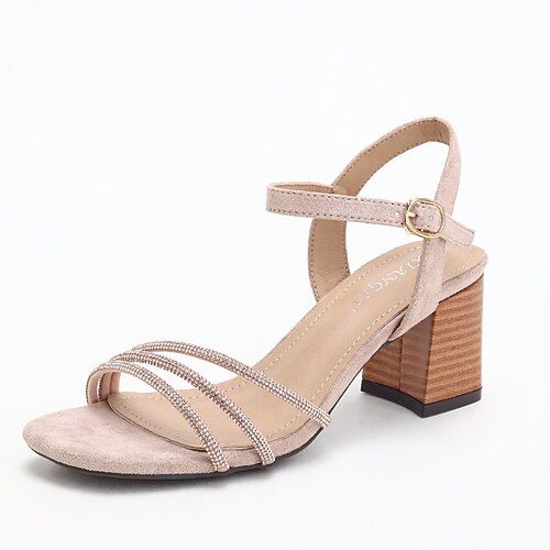 Women's Sandals Sparkly Sandals Buckle Block Heel Round Toe Open Toe Elegant Sweet Wedding Beach Faux Leather Buckle Spring Summer Solid Colored Almond Black Light Red
Women's Sandals Sparkly Sandals Buckle Block Heel Round Toe Open Toe Elegant Sweet Wedding Beach Faux Leather Buckle Spring Summer Solid Colored Almond Black Light Red