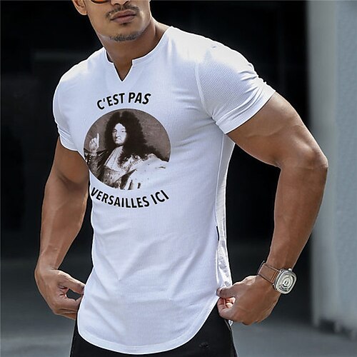 Men's T shirt Tee Graphic Letter Human V Neck White Street Sports Short Sleeve Print Clothing Apparel Fashion Designer Casual Comfortable / Summer / Summer
Men's T shirt Tee Graphic Letter Human V Neck White Street Sports Short Sleeve Print Clothing Apparel Fashion Designer Casual Comfortable / Summer / Summer