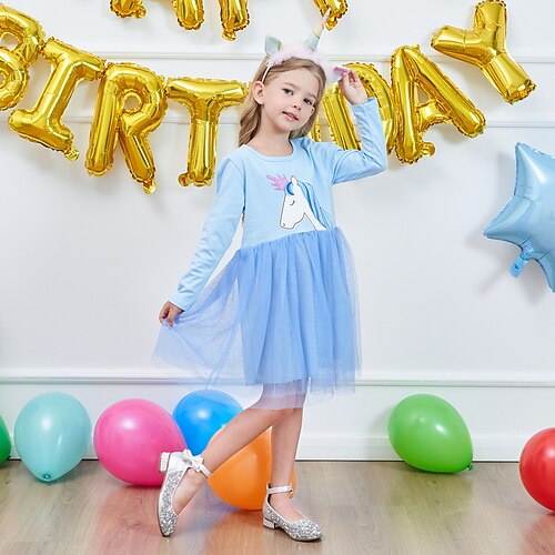 Kids Girls' Dress Cartoon Unicorn A Line Dress Birthday Performance Print Blue Knee-length Long Sleeve Princess Sweet Dresses Fall Winter Regular Fit 1 PC 2-8 Years
Kids Girls' Dress Cartoon Unicorn A Line Dress Birthday Performance Print Blue Knee-length Long Sleeve Princess Sweet Dresses Fall Winter Regular Fit 1 PC 2-8 Years