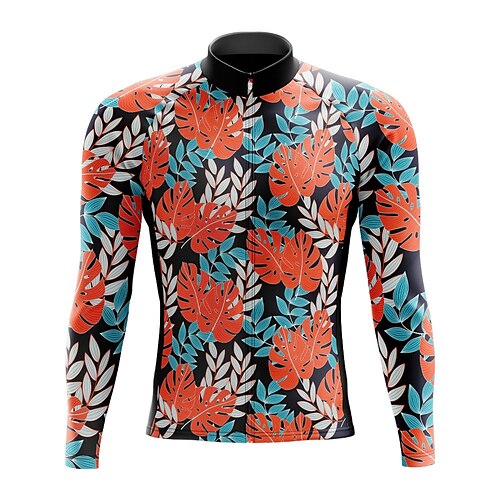 21Grams Men's Cycling Jersey Long Sleeve Bike Top with 3 Rear Pockets Mountain Bike MTB Road Bike Cycling Breathable Quick Dry Moisture Wicking Reflective Strips Red Leaf Polyester Spandex Sports
21Grams Men's Cycling Jersey Long Sleeve Bike Top with 3 Rear Pockets Mountain Bike MTB Road Bike Cycling Breathable Quick Dry Moisture Wicking Reflective Strips Red Leaf Polyester Spandex Sports